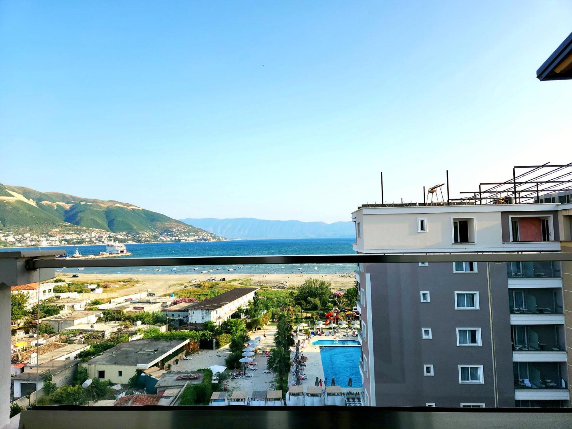 Ferienwohnung Panorama View Apt, 150M To Beach, 750M Lungo Mare Vlorë Exterior foto